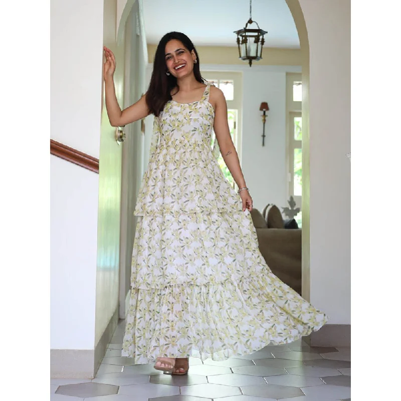 ORDINAREE Corset Floral Long Dress