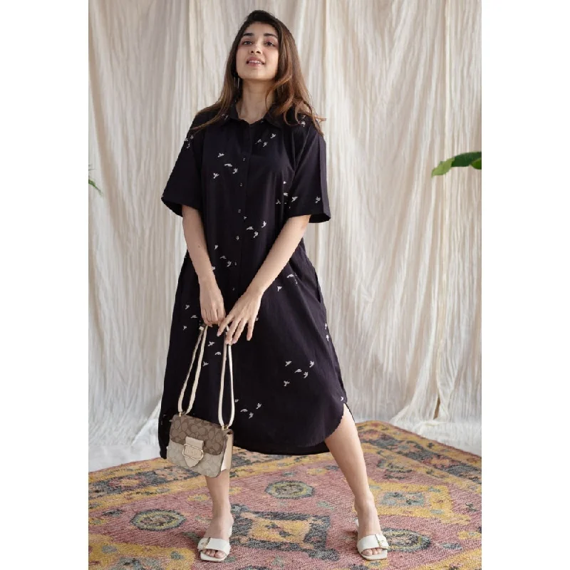 The Indian Ethnic Co. Moonlight Jaipur Ajrakh Cotton Dress