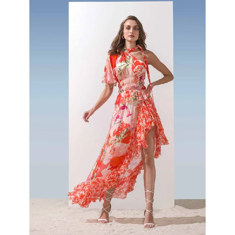MANDIRA WIRK Waterfall Frill Bottom Dress