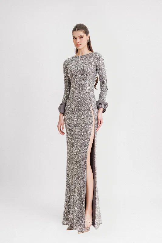 Slim-Cut High Slit  Dress