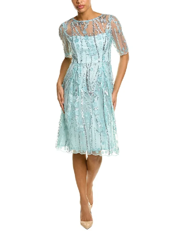 Adrianna Papell Sequin A-Line Dress