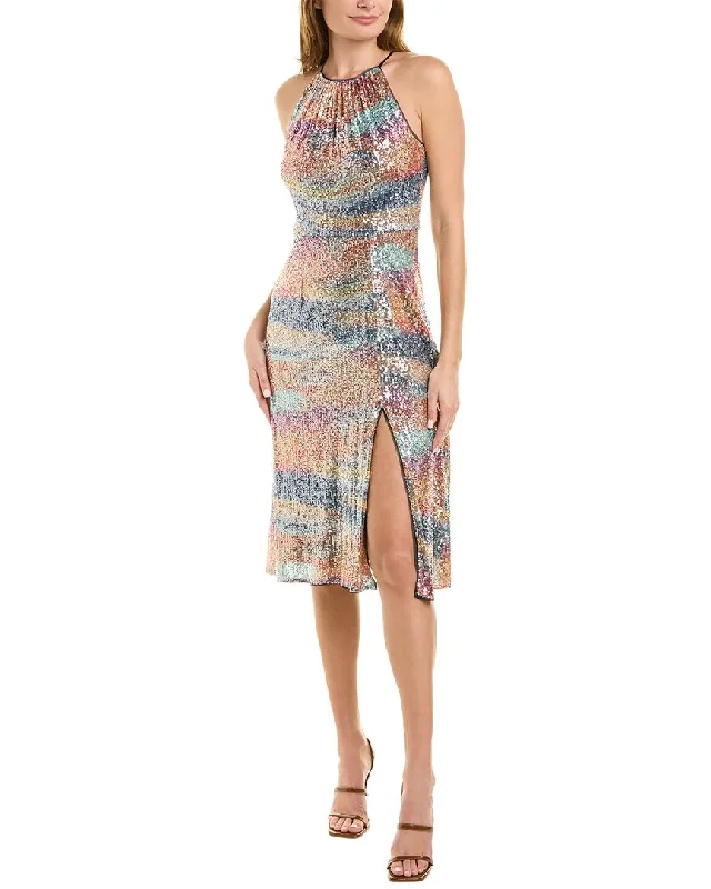 Aidan Mattox Sequin Halter Dress