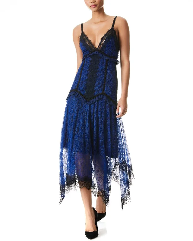 alice + olivia Opal Lace Handkerchief Dress