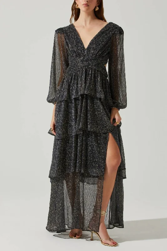 Anora Dress In Black Multi