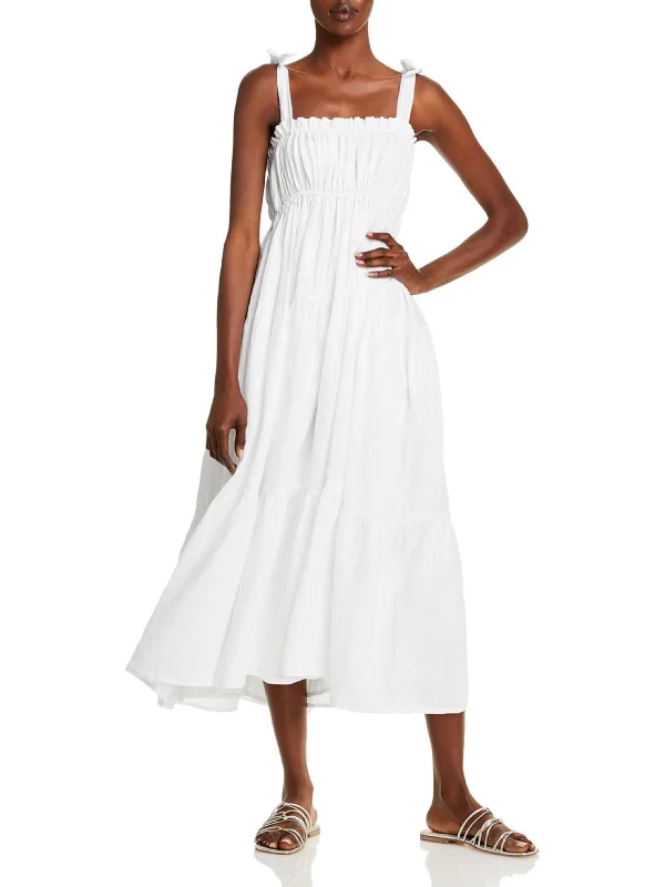 Bellamy Womens Linen Calf Sundress