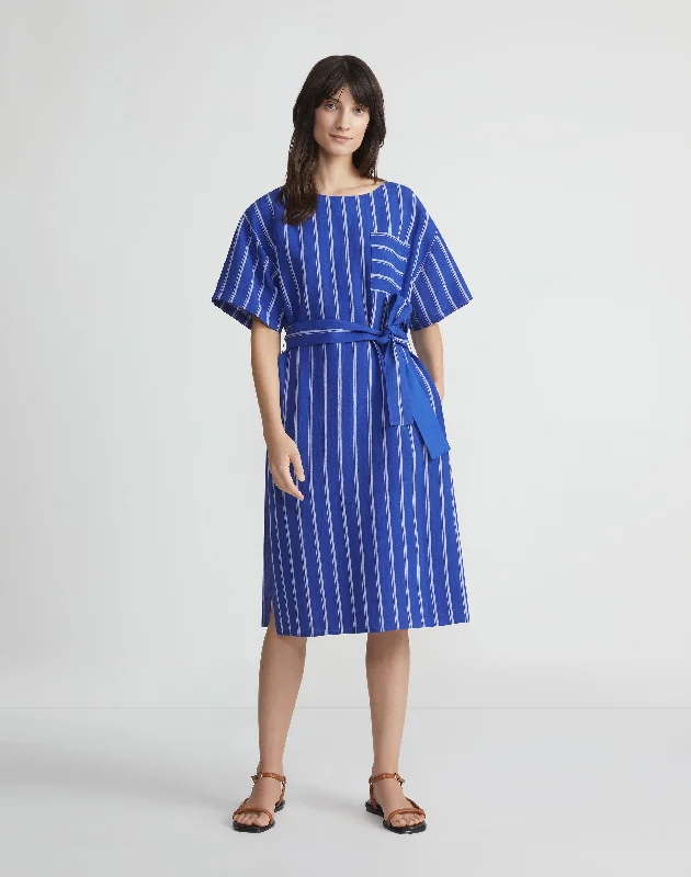Harbor Stripe Linen Popover Dress