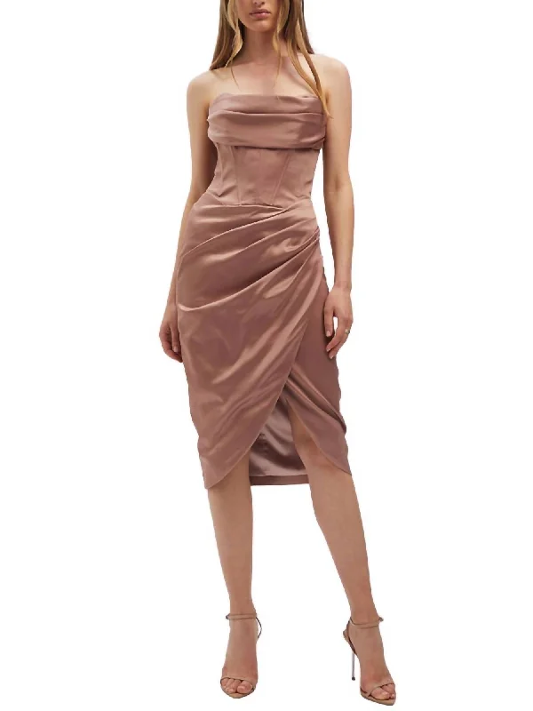Jamila Corset Dress In Latte