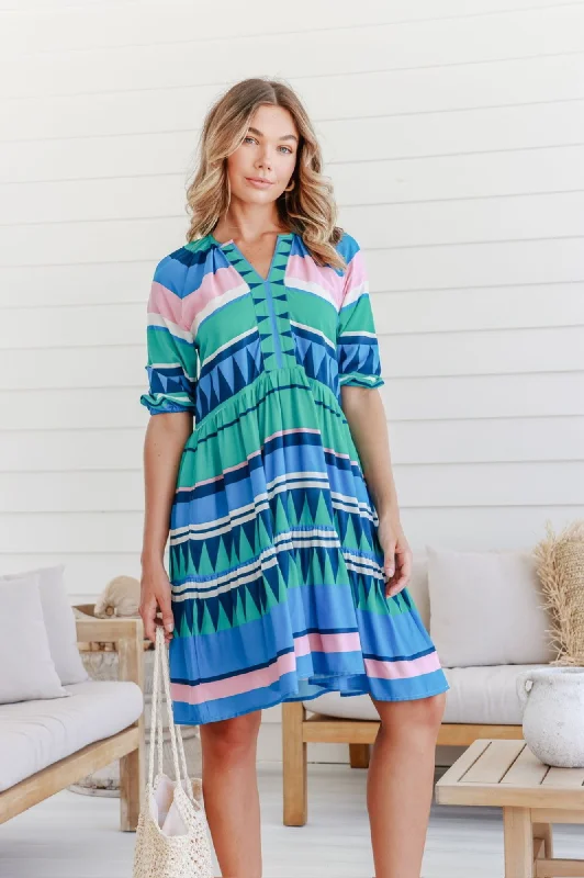 Joop Abby Spanish Dress - Blue/Green $50