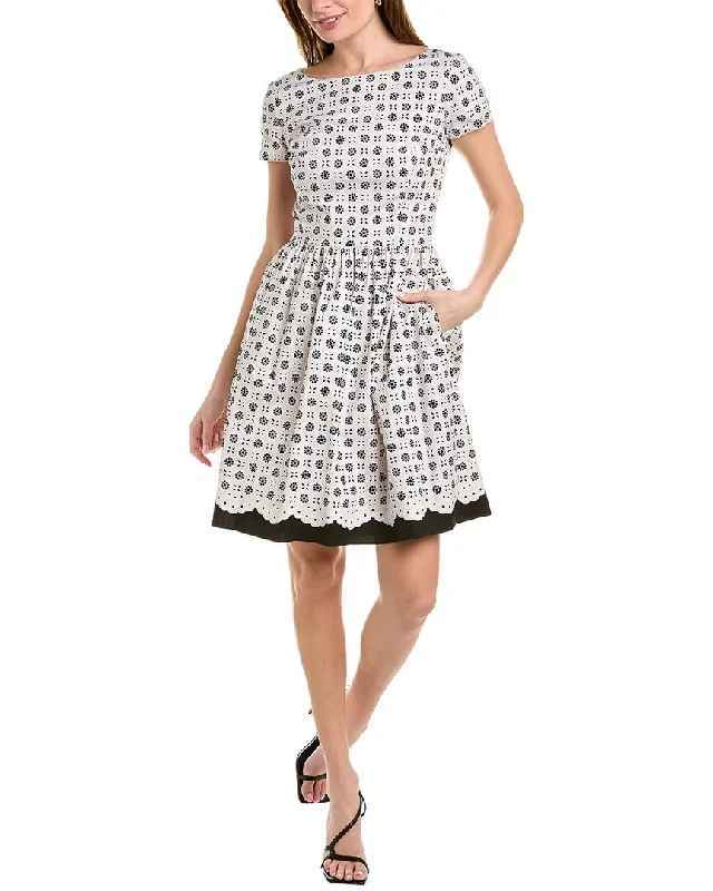 Oscar de la Renta Poplin A-Line Dress