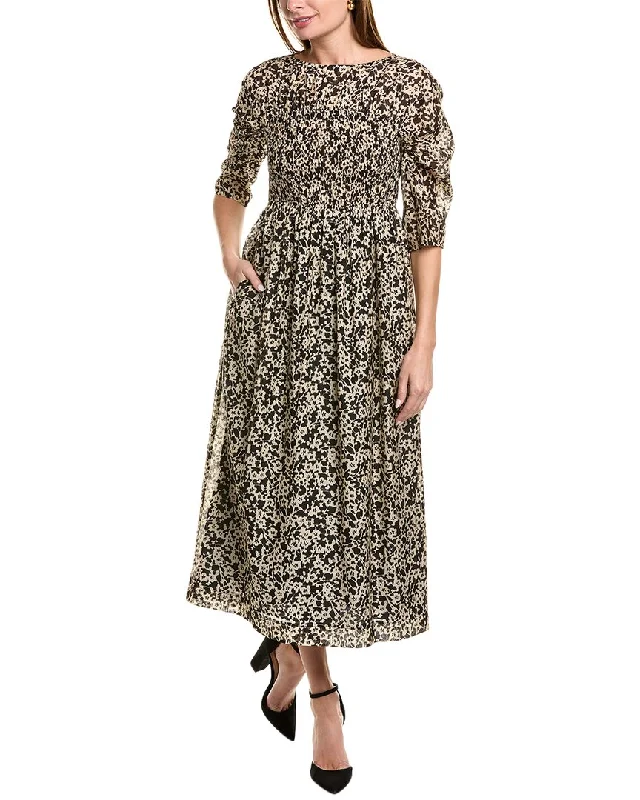 Rebecca Taylor Ruched Osaka Silk-Blend Dress