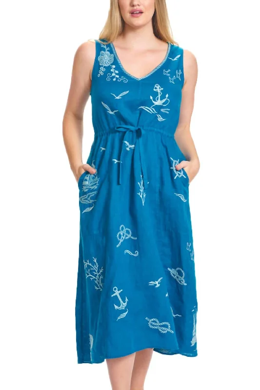 Selah Boardwalk Dress In Blue