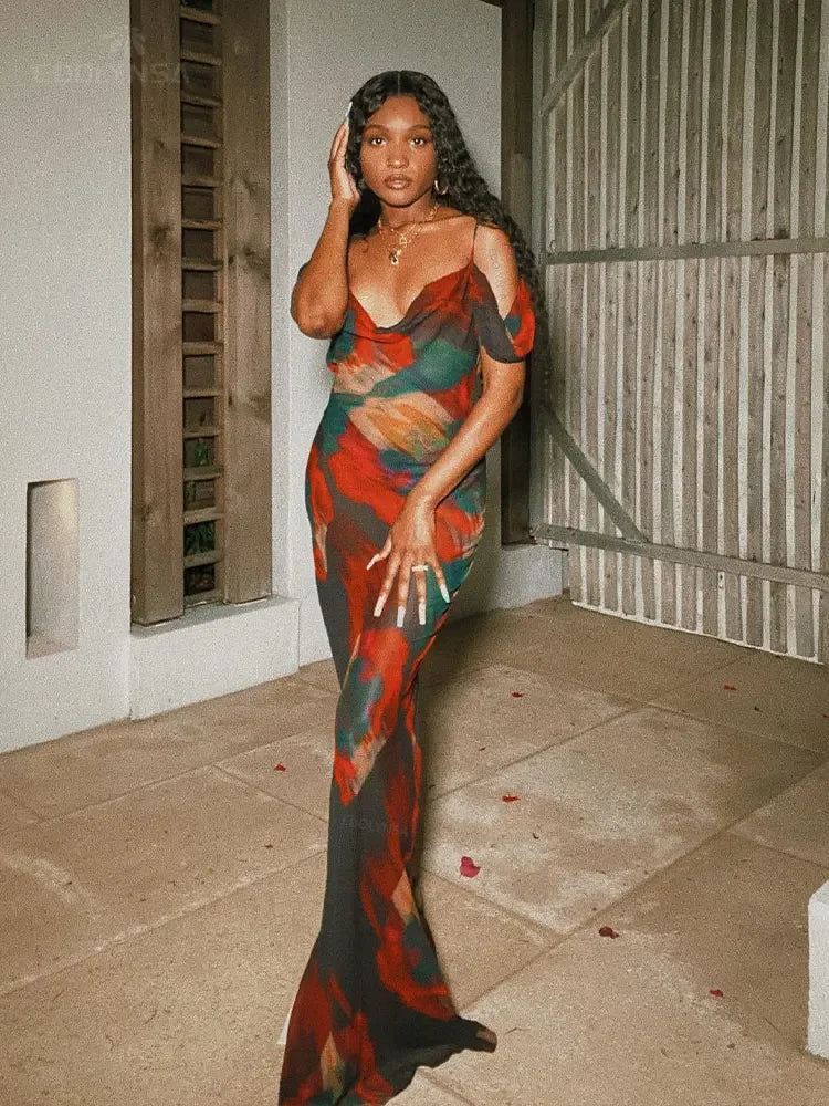 FashionSierra - 2024 Sexy See-Through Vacation Summer Clothes Boho Dress