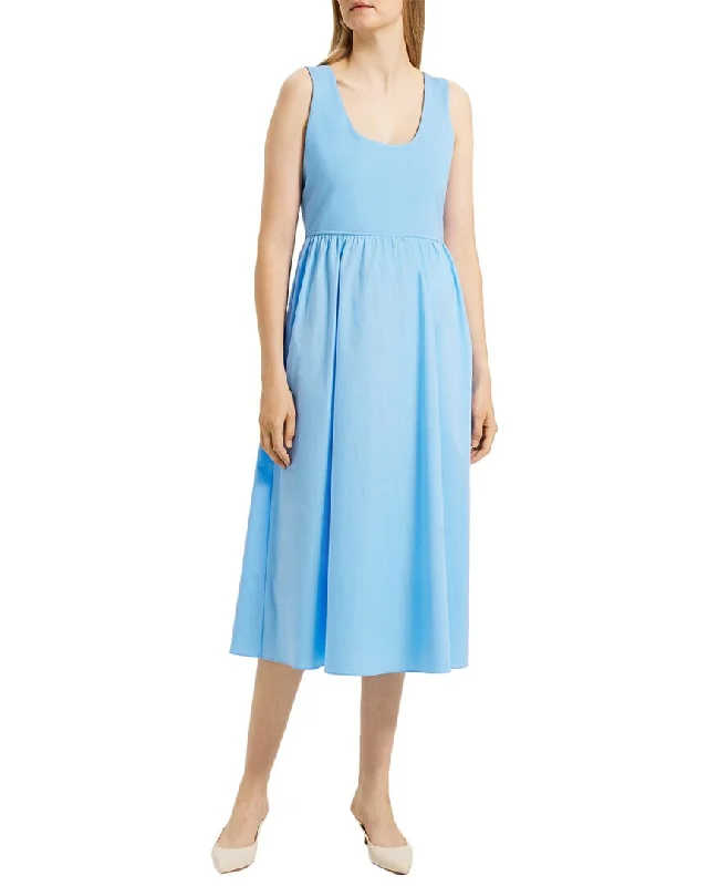 Theory Combo Poplin Dress