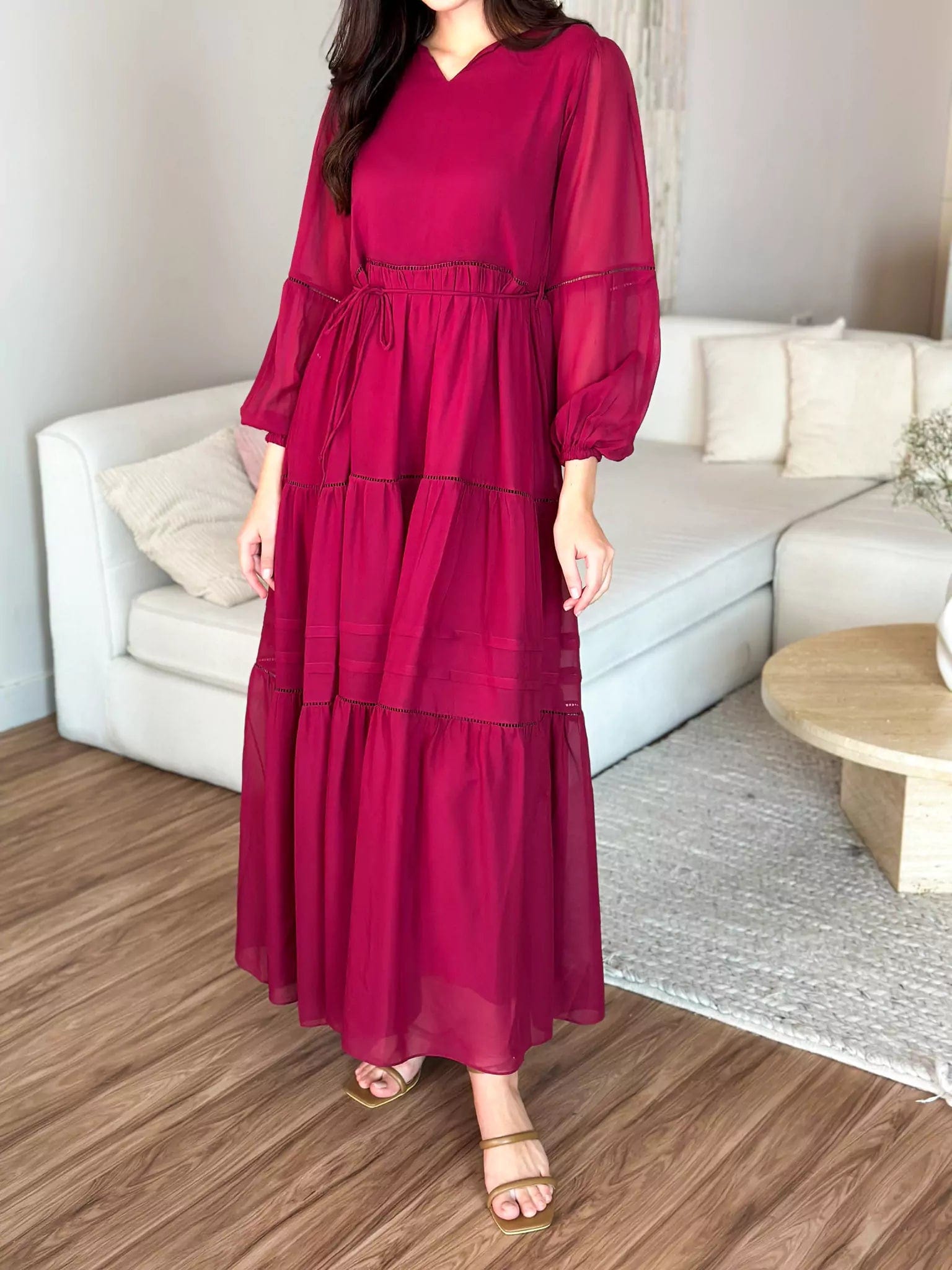 Rusmerry Solid Long Dress