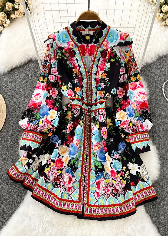 Black Peter Pan Collar Ruffled Tunitc Long Dress Lantern Sleeve Tunics Stylish elegant Black Peter Pan Collar Ruffled Tunitc Long Dress Lantern Sleeve Tunics Stylish elegant