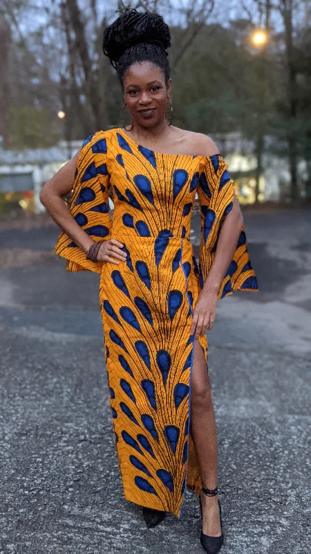 Iyabo Dupsies African Cape Dress-DP3816D7 Tunics Favorite customer
