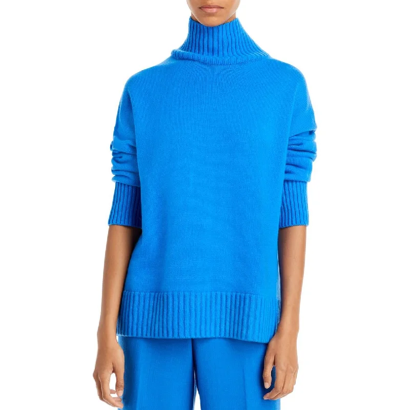 Lafayette 148 New York Womens Cashmere Stand Collar Turtleneck Sweater