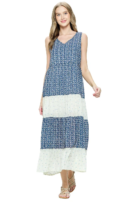 Long Dress Floral Ruffle Tiered Tunics Essential wardrobe