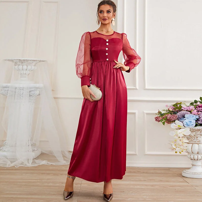 NiDELL BX-21952 Hot . Amazon round Collar Gauze White Button High Waist Sexy Red Type a Word Dress Tunics Chinos classic NiDELL BX-21952 Hot . Amazon round Collar Gauze White Button High Waist Sexy Red Type a Word Dress Tunics Chinos classic