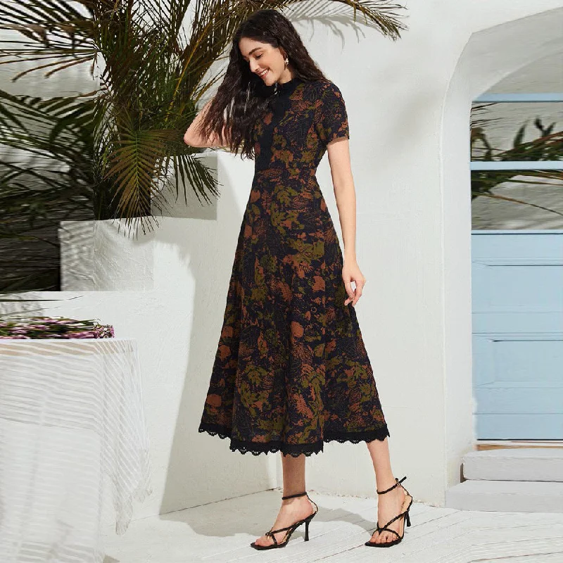 NiDELL YS-13-1 Fashion European and American Style Women's Clothing . Autumn New Elegant High Waist Dress in Stock Casual Short Summer NiDELL YS-13-1 Fashion European and American Style Women's Clothing . Autumn New Elegant High Waist Dress in Stock Casual Short Summer