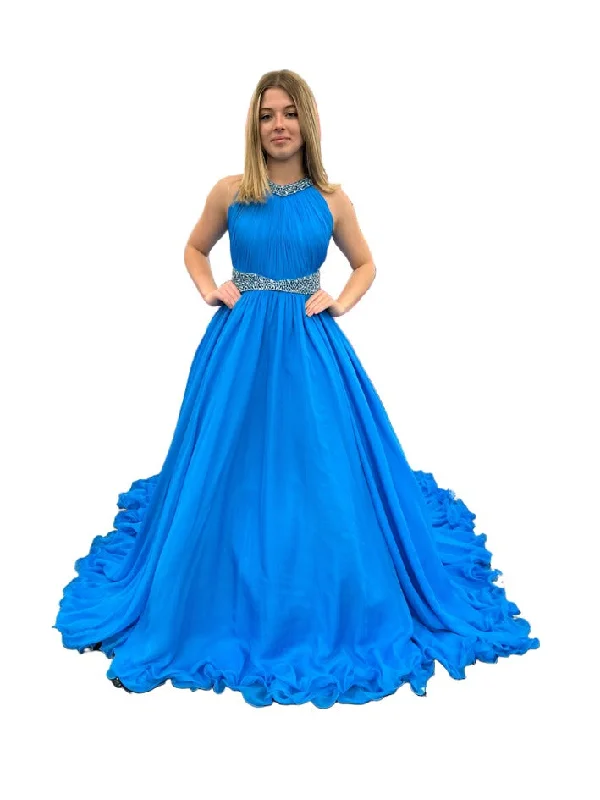 Samantha Blake 1102 Size 14 Turquoise Girls Pageant Dress A Line Crystal Cape Chiffon A Line Gown Train Tunics Luxurious high-end Samantha Blake 1102 Size 14 Turquoise Girls Pageant Dress A Line Crystal Cape Chiffon A Line Gown Train Tunics Luxurious high-end