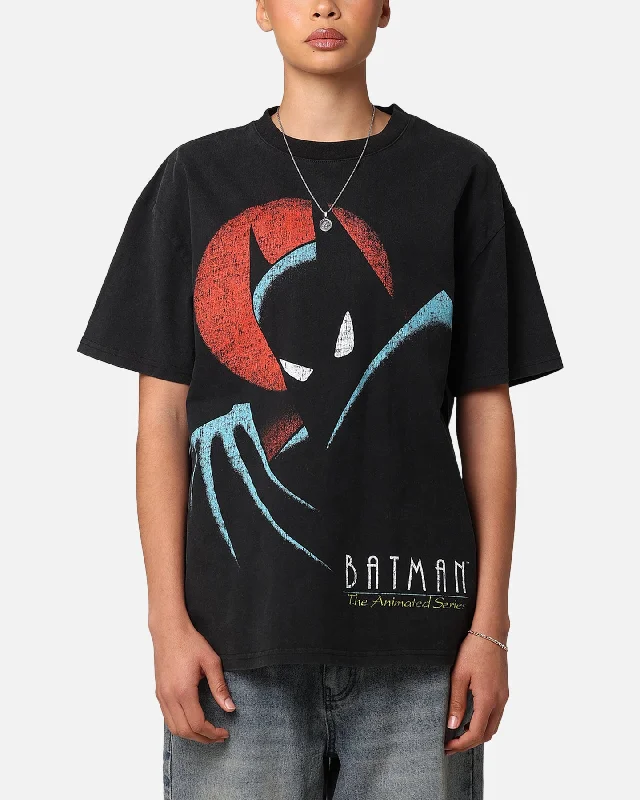 American Thrift X DC 1993 Batman Heavy T-Shirt Vintage Black Embroidered Appliqued Beaded American Thrift X DC 1993 Batman Heavy T-Shirt Vintage Black Embroidered Appliqued Beaded