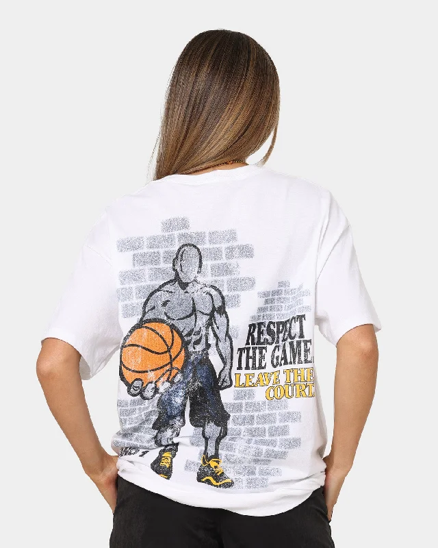 AND1 Respect T-Shirt White Welt Pockets Slit Pockets Flap Pockets