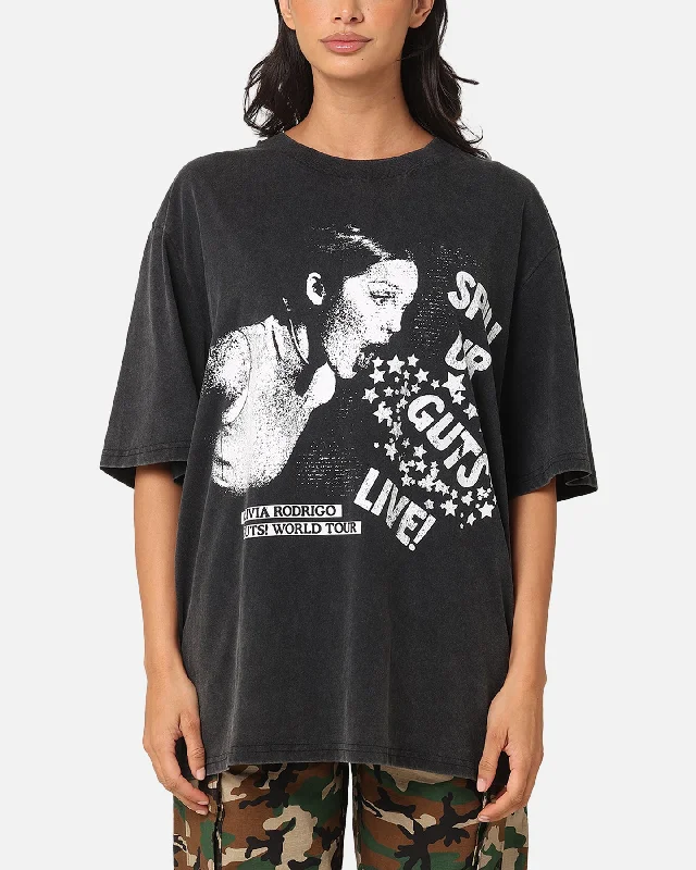 Bravado Olivia Rodrigo World Tour T-Shirt Washed Black Cozy Warm Stylish