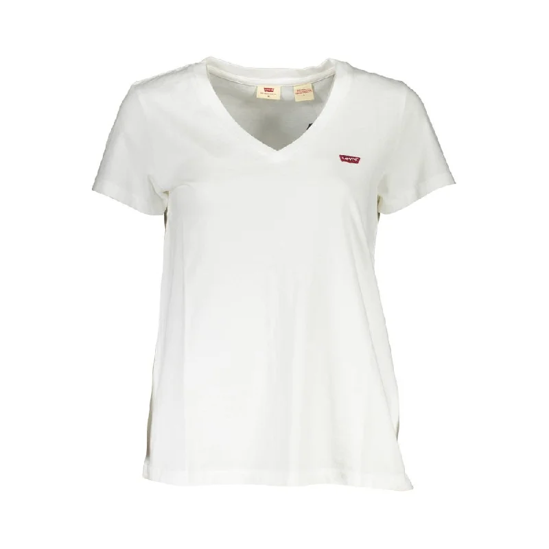 White Cotton Women T-Shirt Polka Dot Checkered Tartan