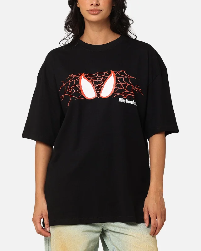 Goat Crew Marvel Spider-Man Y2K Miles T-Shirt Black Mesh Fabric Canvas Fabric Denim Fabric Goat Crew Marvel Spider-Man Y2K Miles T-Shirt Black Mesh Fabric Canvas Fabric Denim Fabric