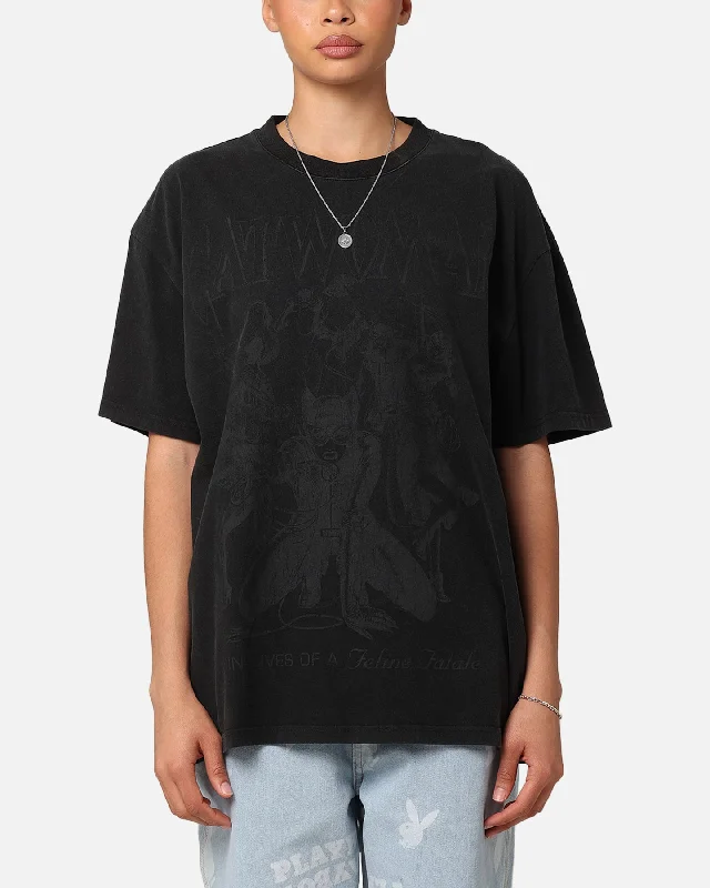 Goat Crew X DC Batman Catwoman Squad Heavy T-Shirt Vintage Black Striped Floral Plaid Goat Crew X DC Batman Catwoman Squad Heavy T-Shirt Vintage Black Striped Floral Plaid