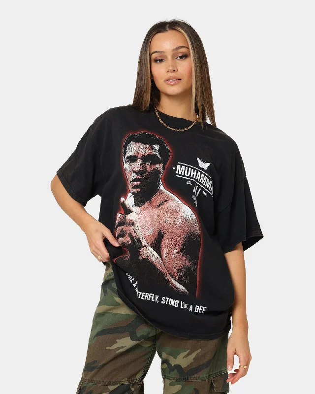 Goat Crew X Muhammad Ali Slogan T-Shirt Black Wash Spandex Blend Rayon Blend Denim Blend Goat Crew X Muhammad Ali Slogan T-Shirt Black Wash Spandex Blend Rayon Blend Denim Blend