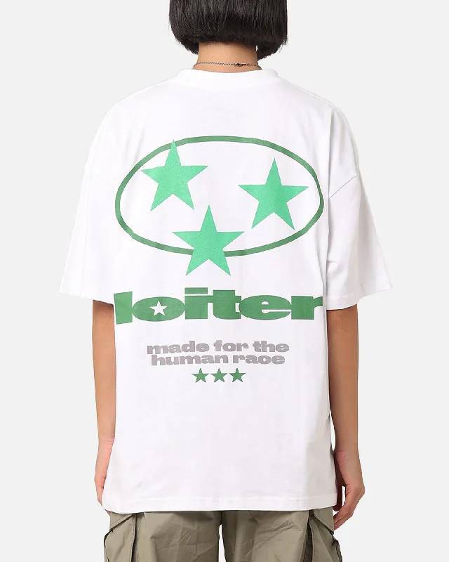 Loiter Star Child T-Shirt White Mesh Fabric Canvas Fabric Denim Fabric