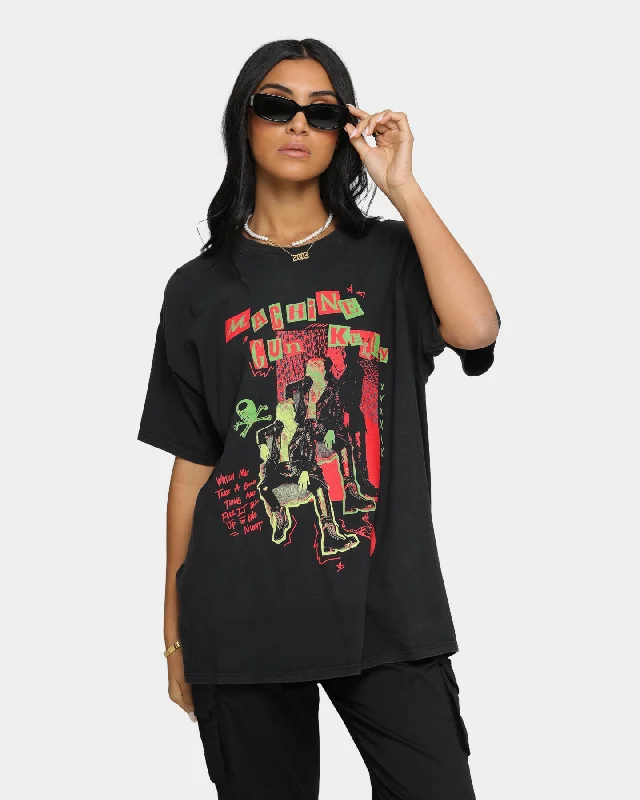 Machine Gun Kelly Watch Me Vintage T-Shirt Black Rayon Velvet Corduroy