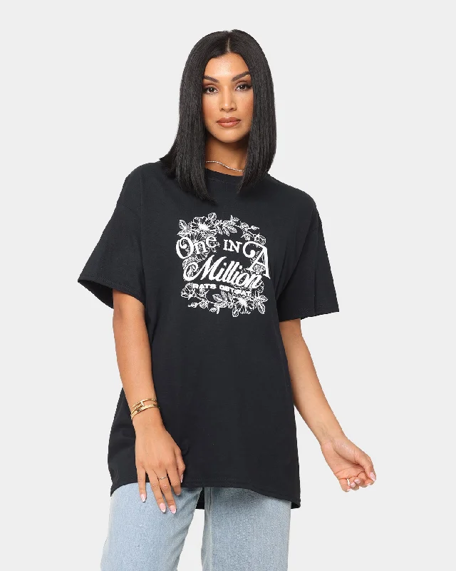 Rats Get Fat One In A Million T-Shirt Black Cashmere Blend Cotton Blend Poly Blend
