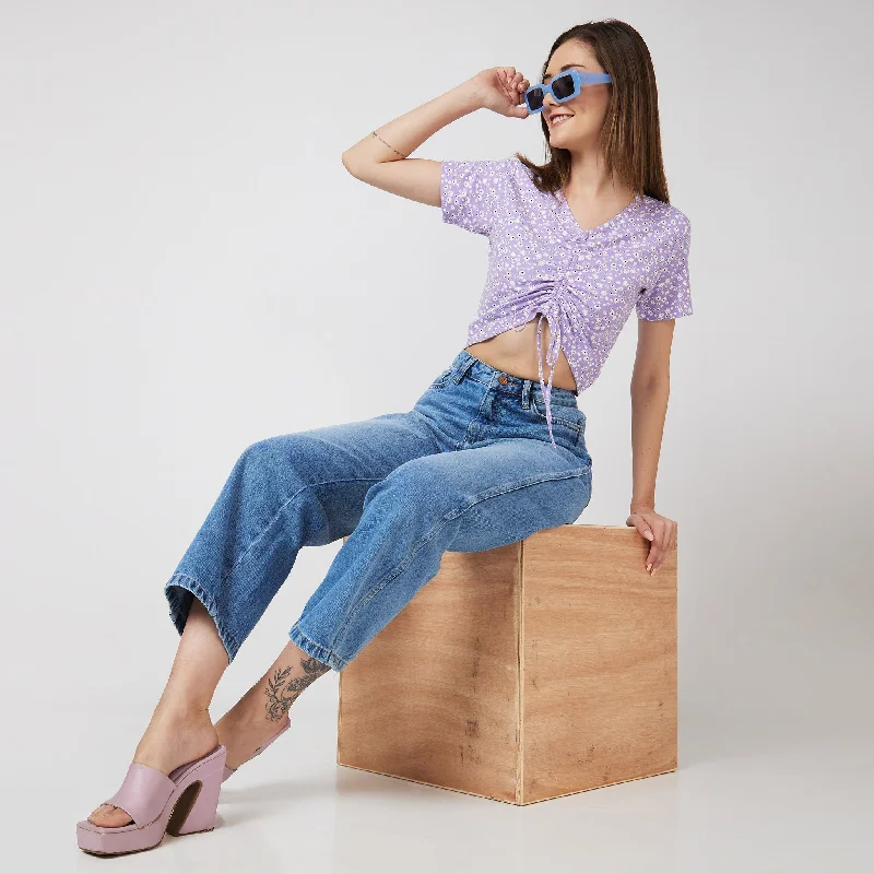 Regular Fit Printed T-Shirt Cozy Warm Stylish