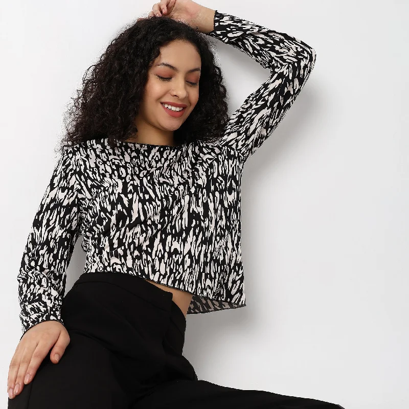 Regular Fit Printed T-Shirt Rayon Velvet Corduroy