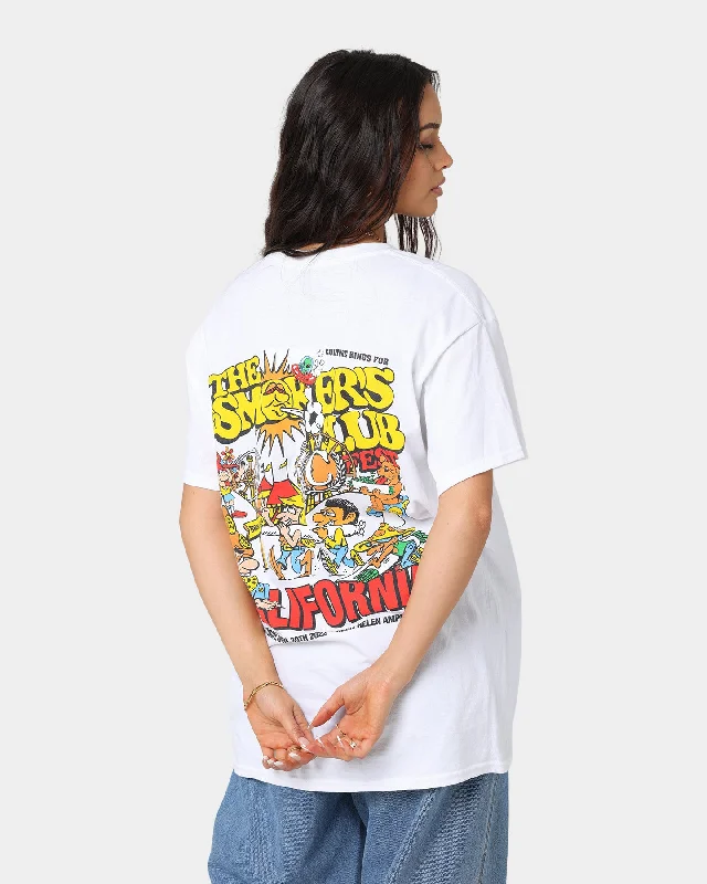 Smokers Club Smokers Club X Culture Kings T-Shirt White Nylon Fabric Polyester Fabric Spandex Fabric Smokers Club Smokers Club X Culture Kings T-Shirt White Nylon Fabric Polyester Fabric Spandex Fabric