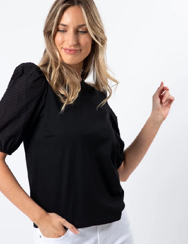Stella + Gemma Eloise T-Shirt - Black Striped Floral Plaid