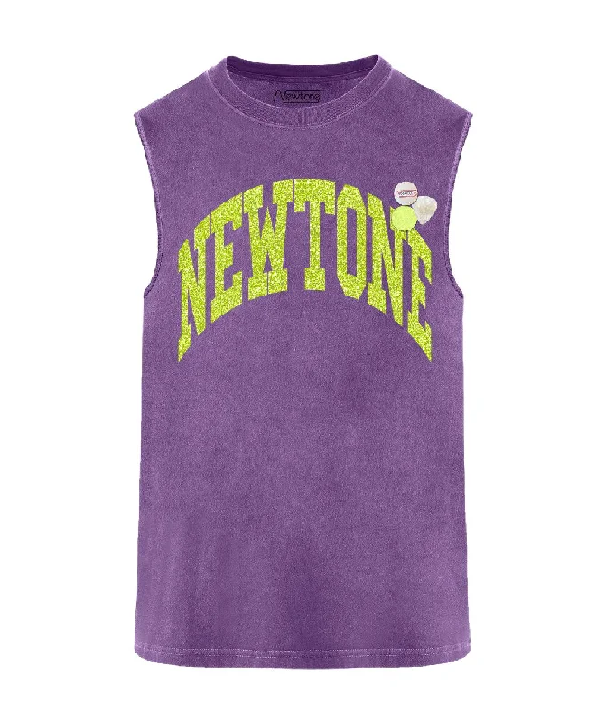 Purple “TONE” biker t-shirt Seamless Knitted Crochet