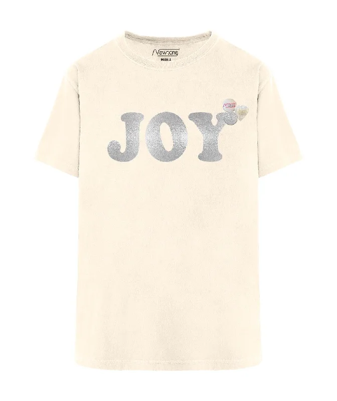 Natural trucker t-shirt "JOY SS24" Houndstooth Herringbone Solid