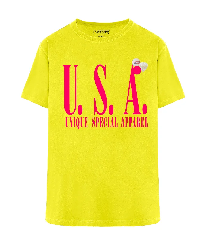 “USA” sun trucker t-shirt Rayon Velvet Corduroy