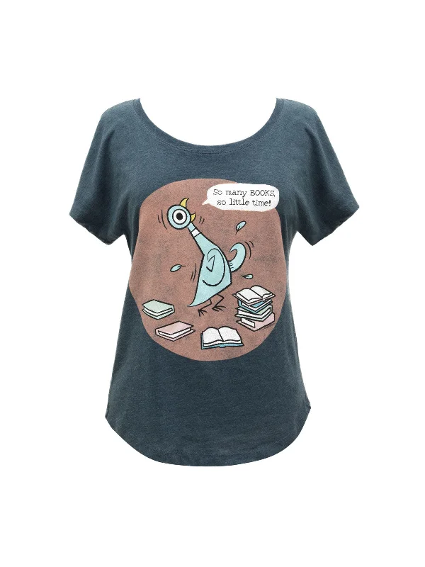 The Pigeon: So Many Books Women’s Relaxed Fit T-Shirt