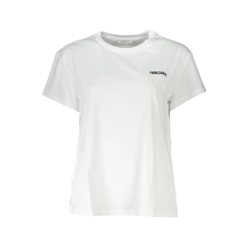 White Cotton Tops & T-Shirt Casual Formal Business