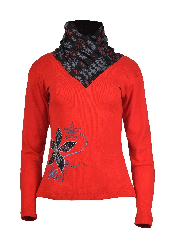 womens-long-sleeve-tops-high-neck-design-floral-pattern-t-shirt Casual Formal Business womens-long-sleeve-tops-high-neck-design-floral-pattern-t-shirt Casual Formal Business