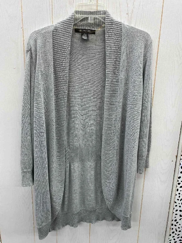 89th & Madison Silver Womens Size XL Sweater Machine Wash Dry Clean Hand Wash
