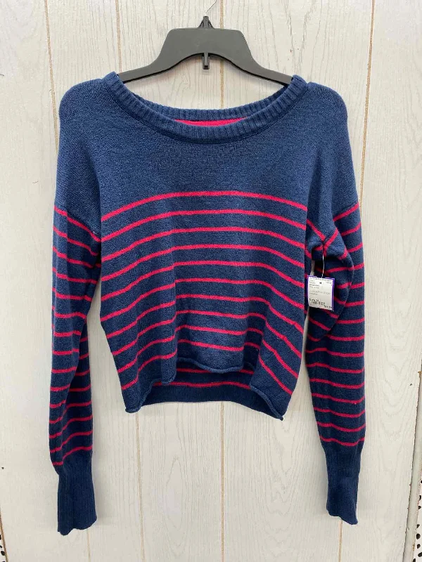 Aeropostale Blue Junior Size M Sweater Toggled Drawstring Belted