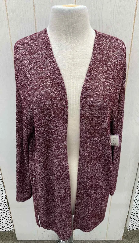 Ambiance Apparel Burgundy Womens Size M Sweater Front Pockets Side Pockets Patch Pockets Ambiance Apparel Burgundy Womens Size M Sweater Front Pockets Side Pockets Patch Pockets