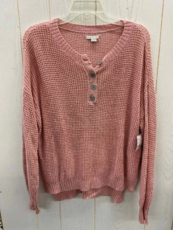 American Eagle Pink Womens Size XS/S Sweater Handmade Hand-knitted Hand-woven