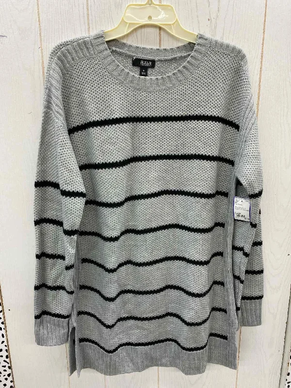 ANA Gray Womens Size M Sweater Fitted Loose Oversized